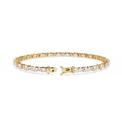 Oval Linea – Lab Diamond Tennis Bracelet in 14K Gold