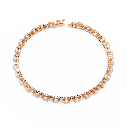 Oval Linea – Lab Diamond Tennis Bracelet in 14K Gold
