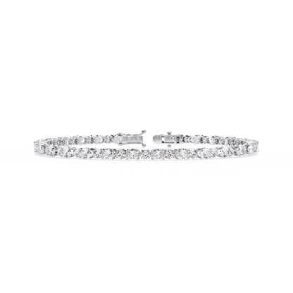 Oval Linea – Lab Diamond Tennis Bracelet in 14K Gold
