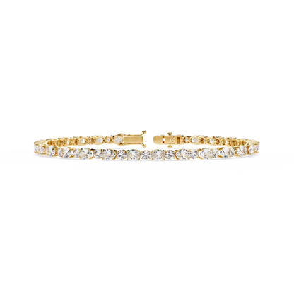 Oval Linea – Lab Diamond Tennis Bracelet in 14K Gold