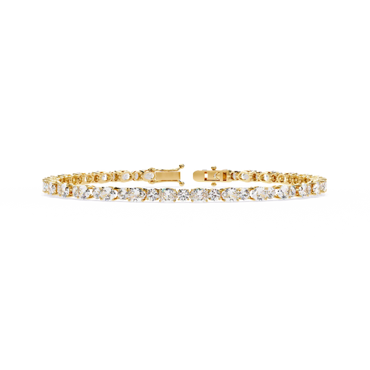 Oval Linea – Lab Diamond Tennis Bracelet in 14K Gold