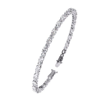 Oval Linea – Lab Diamond Tennis Bracelet in 14K Gold