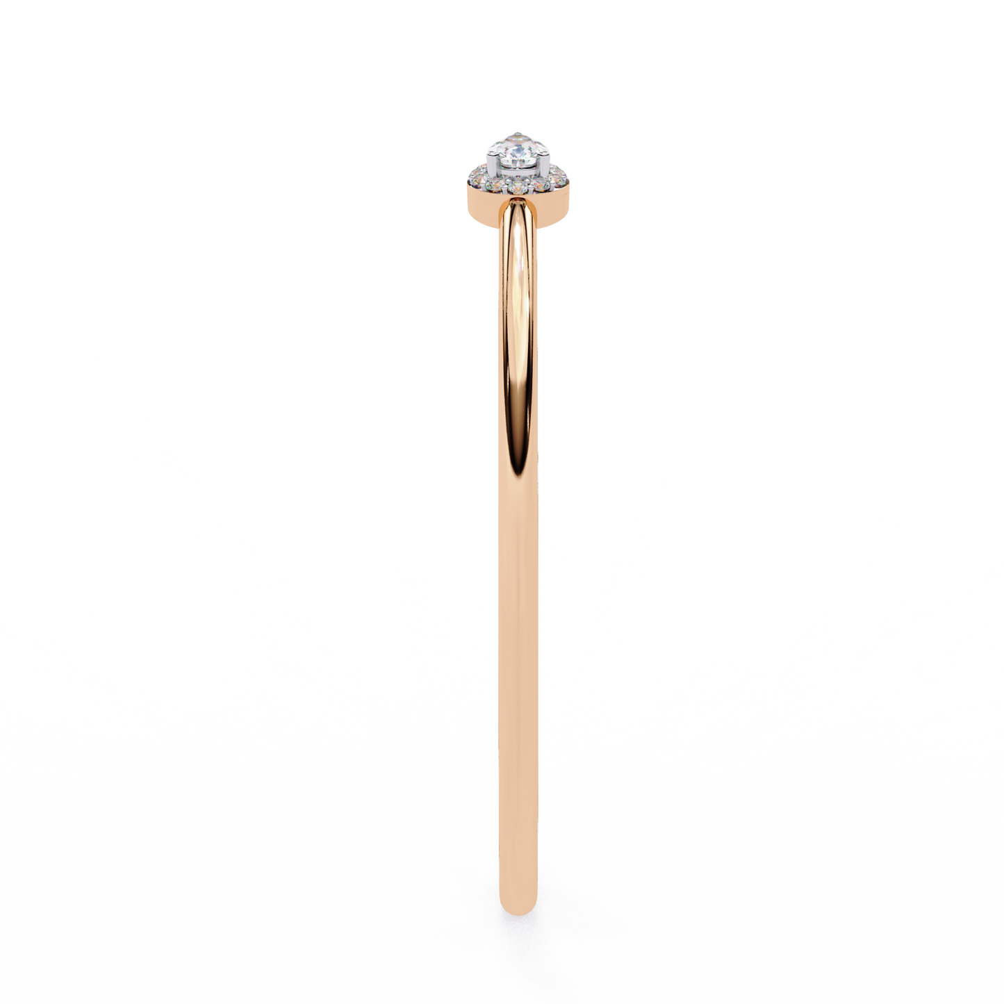 Open Diamond Bangle with Pear and Round Accents