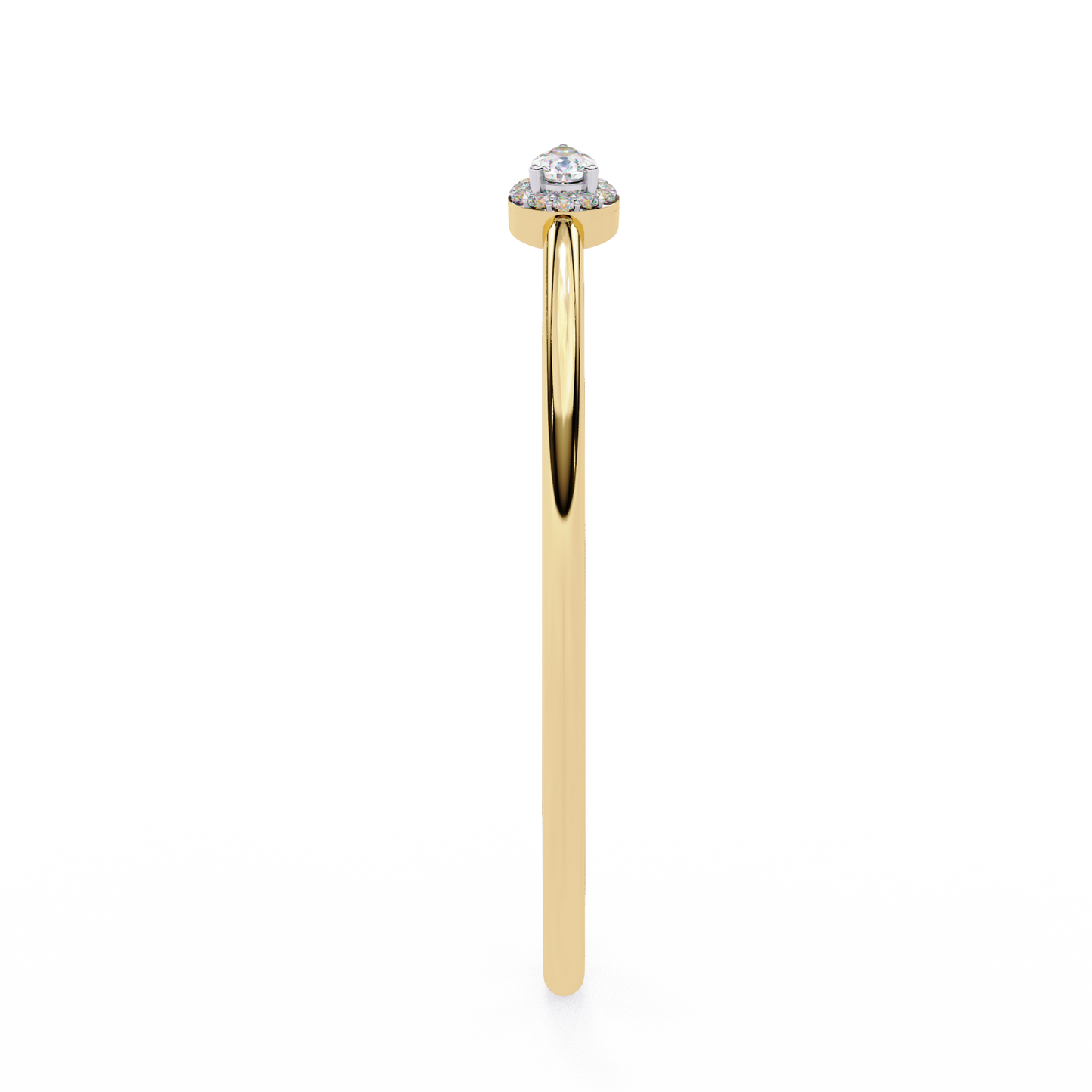 Open Diamond Bangle with Pear and Round Accents