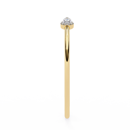 Open Diamond Bangle with Pear and Round Accents