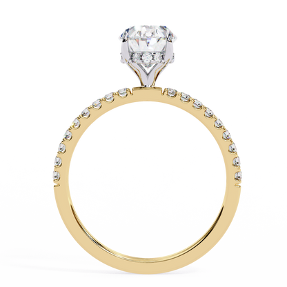 Celestial Curve – Oval & Round Diamond Crossover Ring