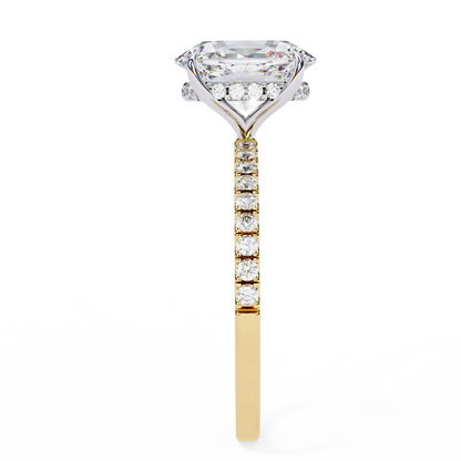 Celestial Curve – Oval & Round Diamond Crossover Ring