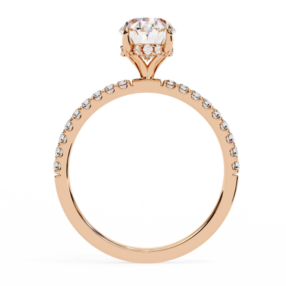 Celestial Curve – Oval & Round Lab Diamond Crossover Ring