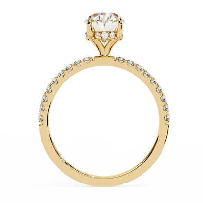 Celestial Curve – Oval & Round Lab Diamond Crossover Ring
