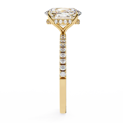 Celestial Curve – Oval & Round Lab Diamond Crossover Ring