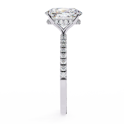Celestial Curve – Oval & Round Lab Diamond Crossover Ring