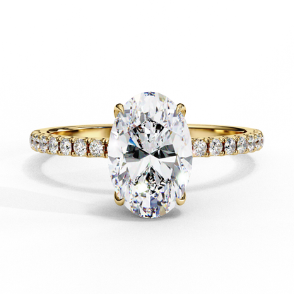 Celestial Curve – Oval & Round Lab Diamond Crossover Ring