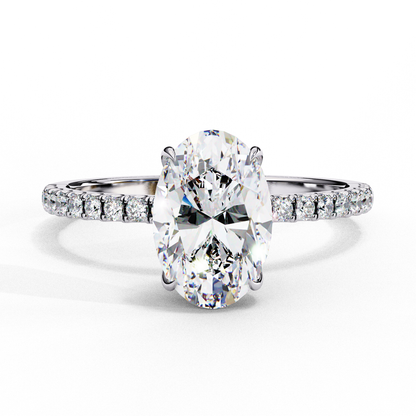 Celestial Curve – Oval & Round Lab Diamond Crossover Ring