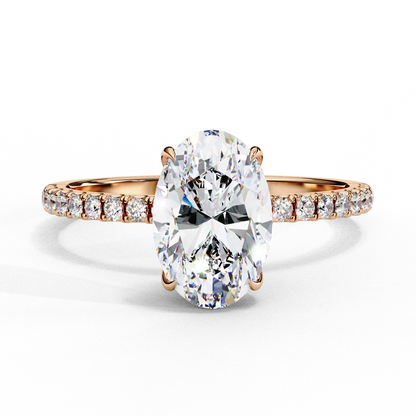 Celestial Curve – Oval & Round Lab Diamond Crossover Ring