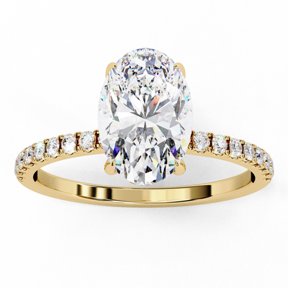 Celestial Curve – Oval & Round Lab Diamond Crossover Ring