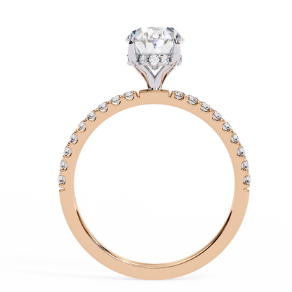 Celestial Curve – Oval & Round Lab Diamond Crossover Ring