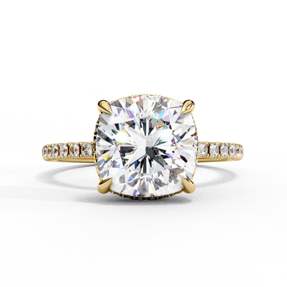Vertex Charm – Cushion & Round Lab Diamond Double Halo Ring