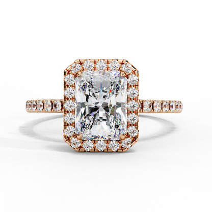 Radiance Arc – Radiant Lab Diamond Fan-Set Ring in 14K Gold