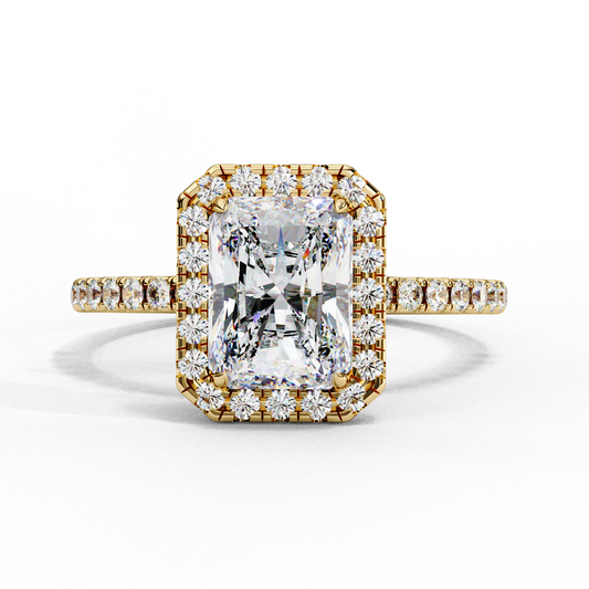 Radiance Arc – Radiant Lab Diamond Fan-Set Ring in 14K Gold