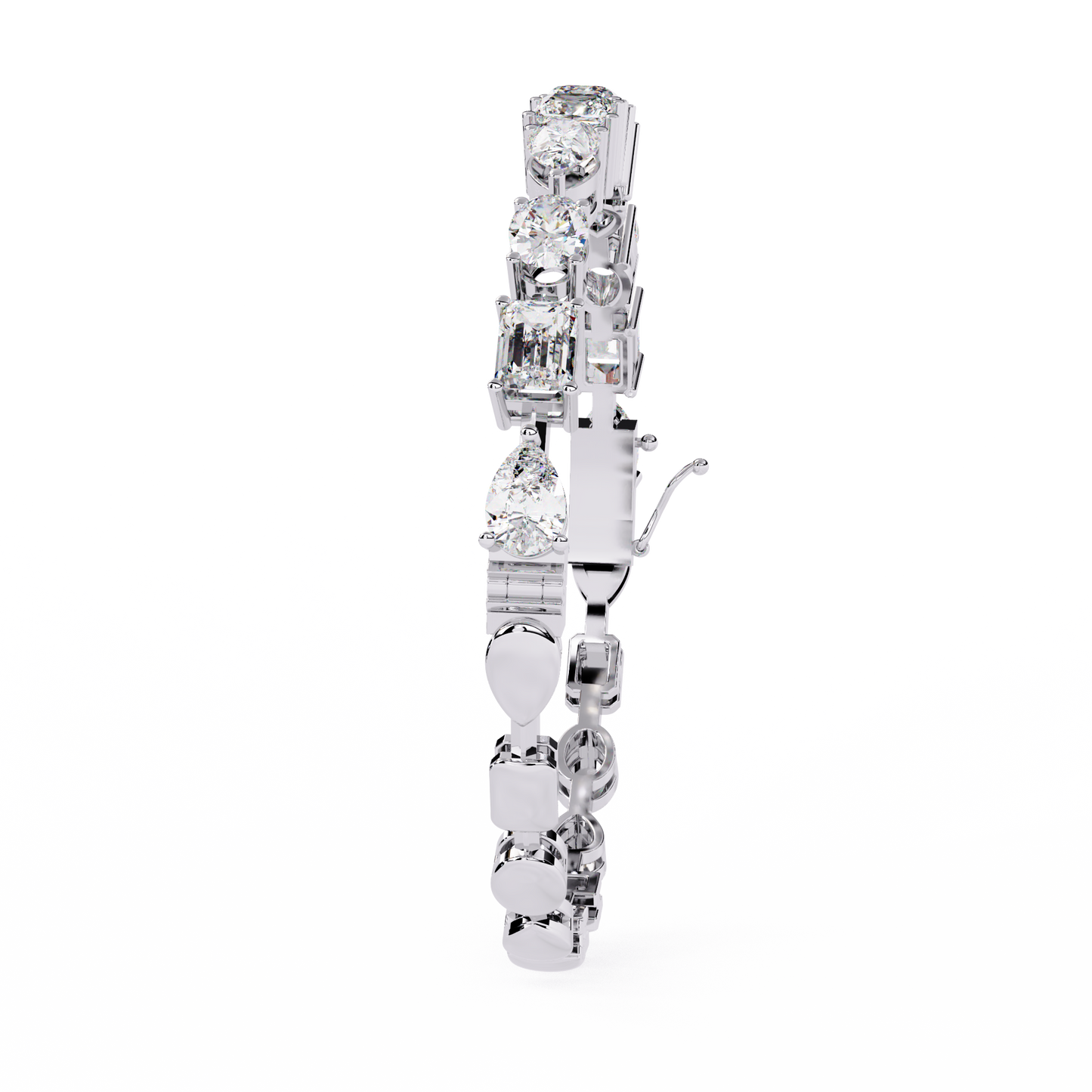 Prism Luxe – Mixed Fancy Shape Diamond Bracelet in 14K Gold