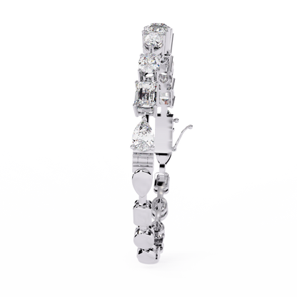 Prism Luxe – Mixed Fancy Shape Diamond Bracelet in 14K Gold