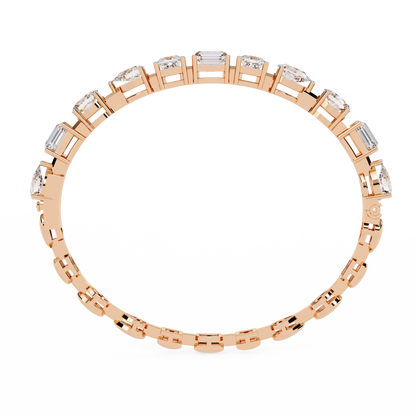 Prism Luxe – Mixed Fancy Shape Diamond Bracelet in 14K Gold