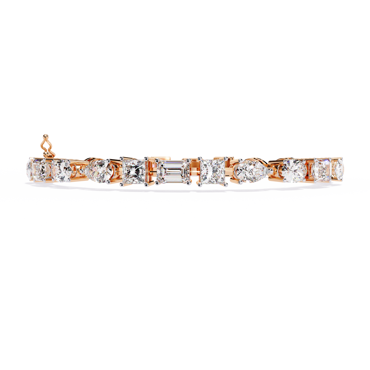 Prism Luxe – Mixed Fancy Shape Diamond Bracelet in 14K Gold