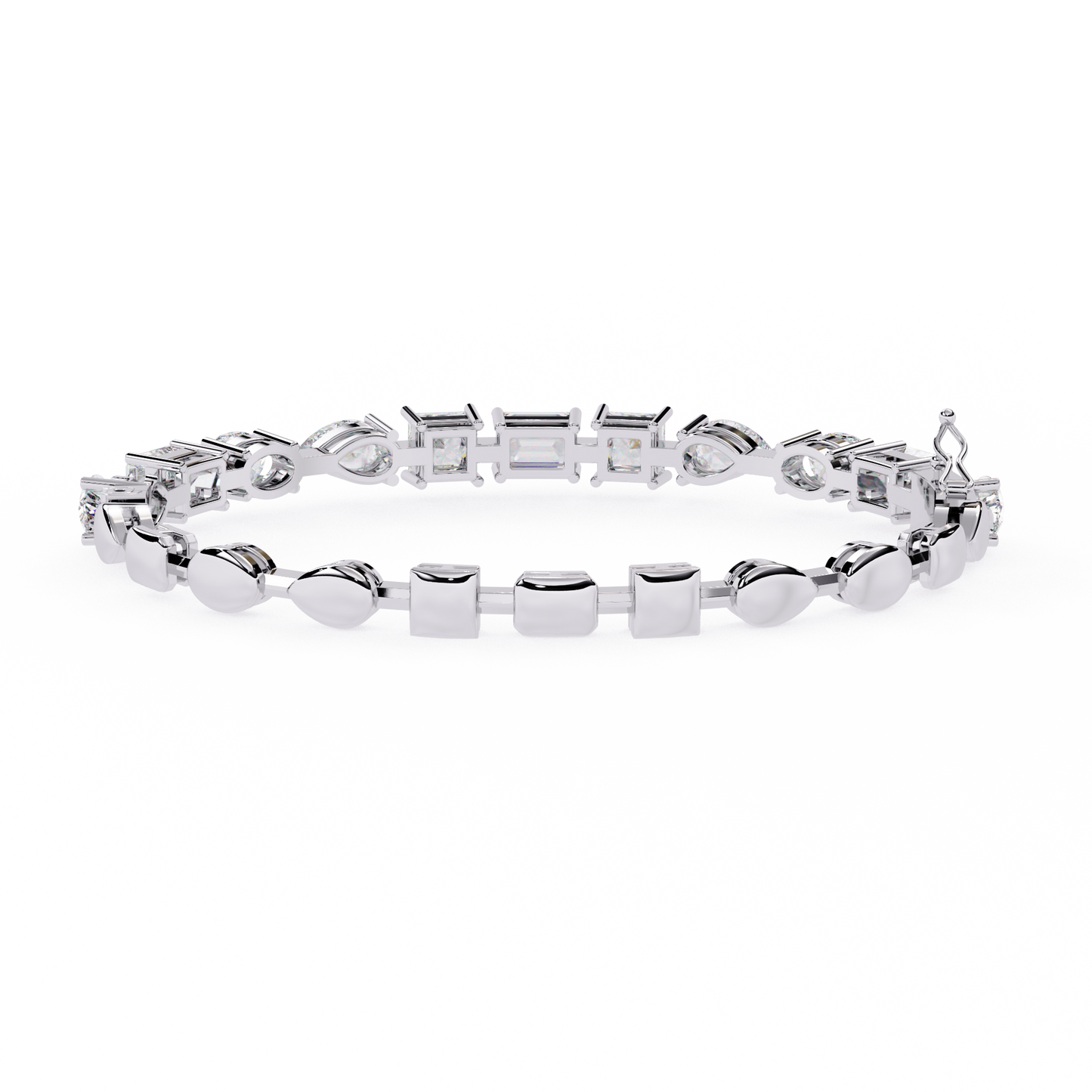 Prism Luxe – Mixed Fancy Shape Diamond Bracelet in 14K Gold