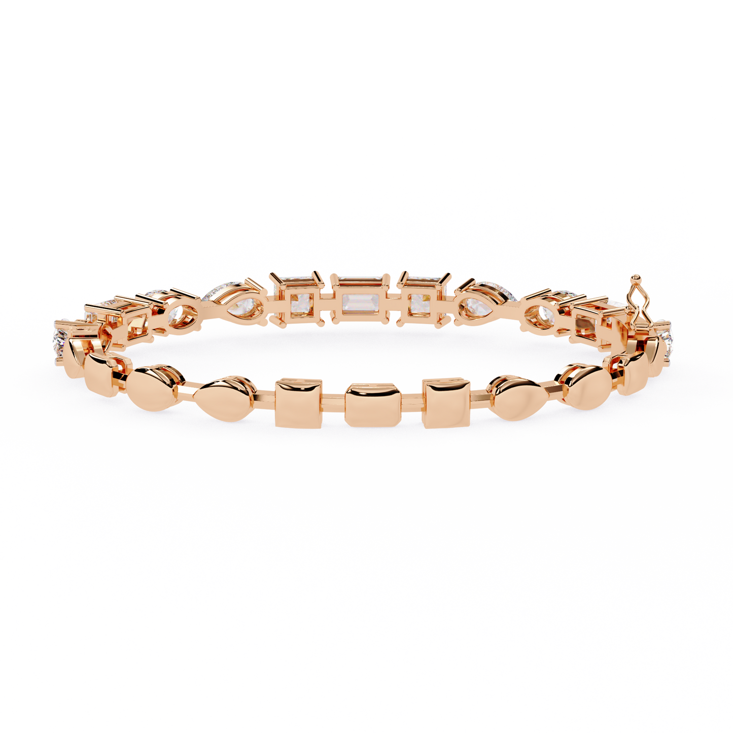 Prism Luxe – Mixed Fancy Shape Diamond Bracelet in 14K Gold