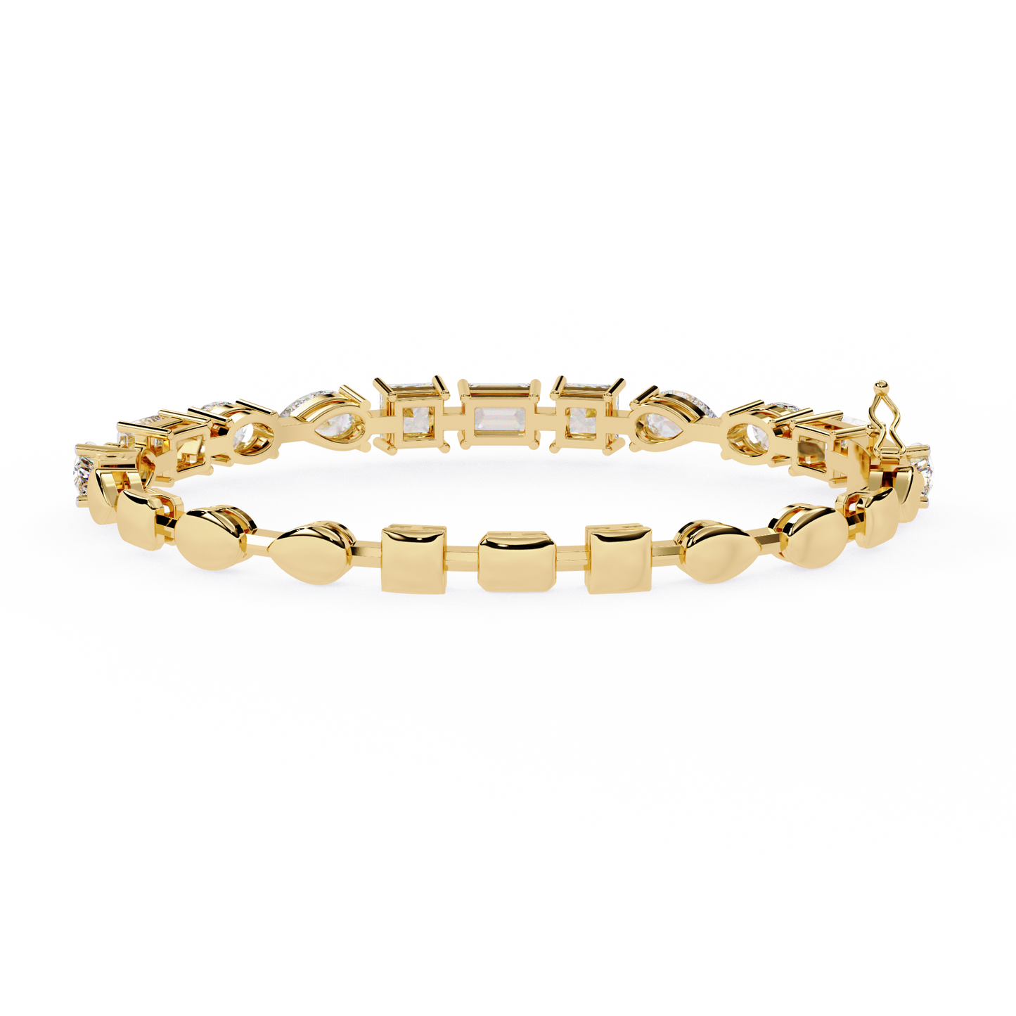 Prism Luxe – Mixed Fancy Shape Diamond Bracelet in 14K Gold