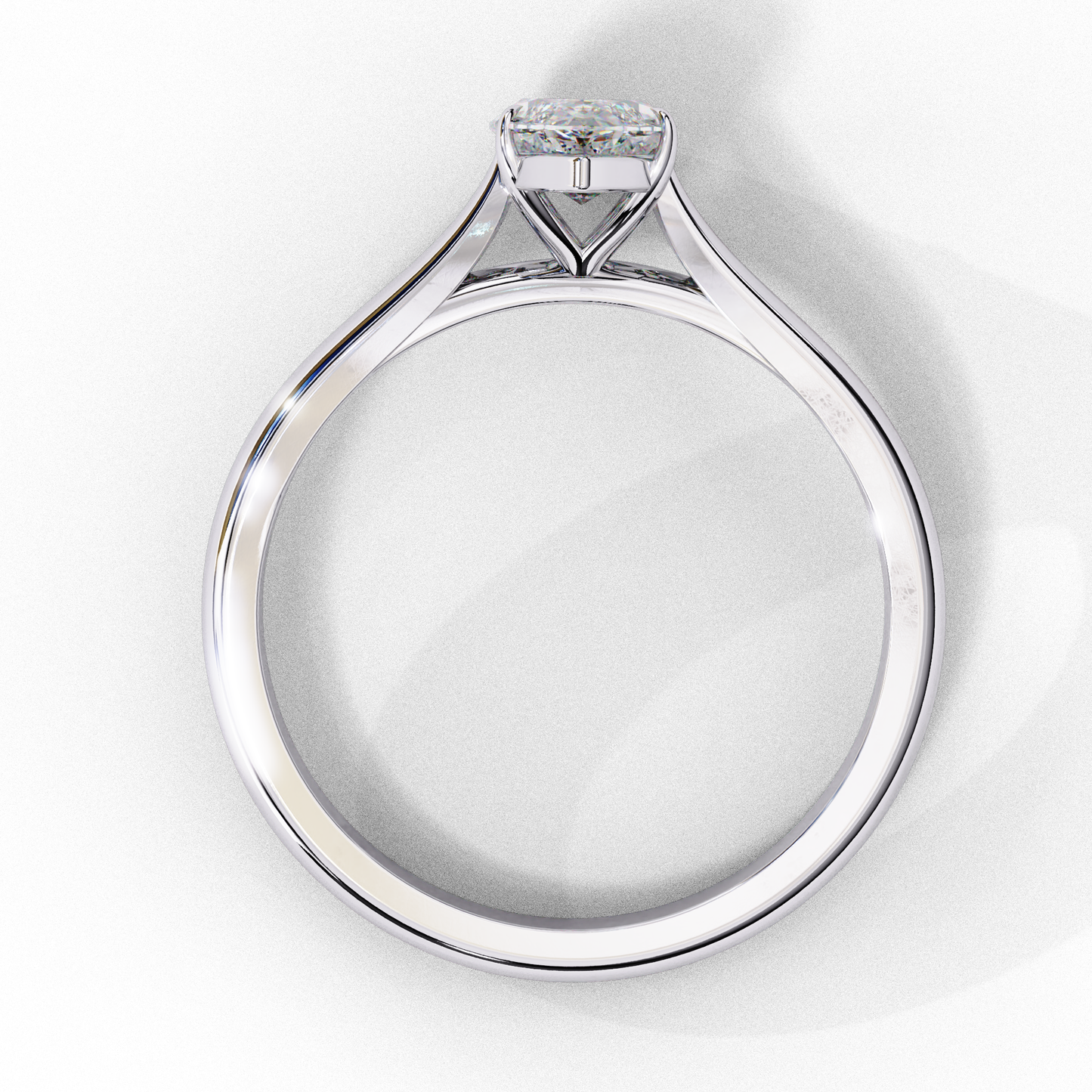 Marquise Ray – Marquise Lab Diamond Bezel Ring in 14K Gold