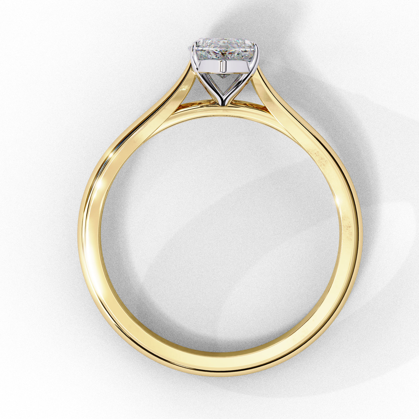 Marquise Ray – Marquise Lab Diamond Bezel Ring in 14K Gold