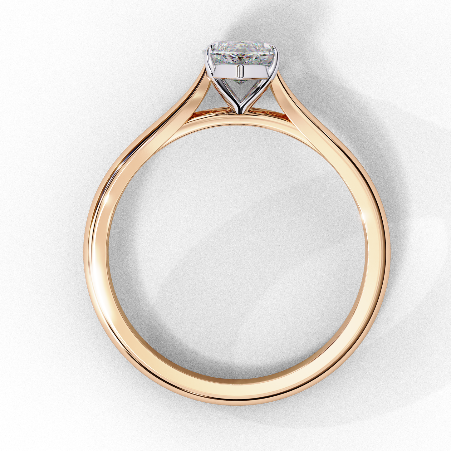 Marquise Ray – Marquise Lab Diamond Bezel Ring in 14K Gold