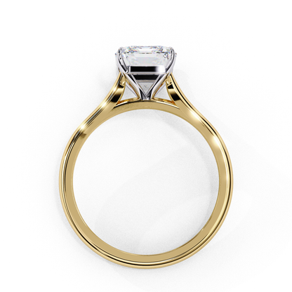 Radiant Frame – Radiant Lab Diamond Solitaire with Split Shank in 14K Gold