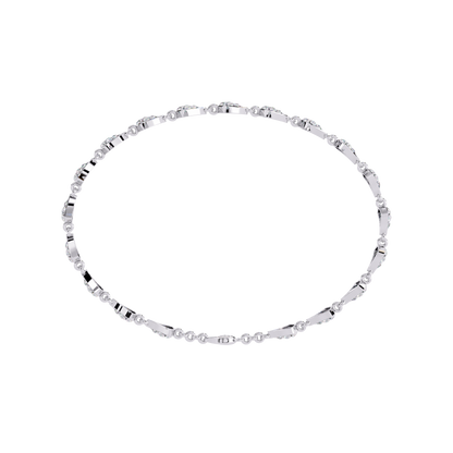Crown Crest – Lab Diamond Chevron Bracelet in 14K Gold