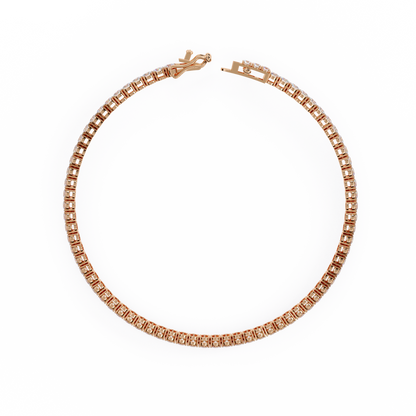 Round Clarity – Lab Diamond Tennis Bracelet in 14K Gold