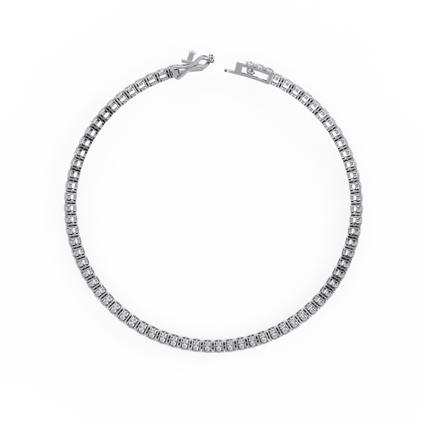 Round Clarity – Lab Diamond Tennis Bracelet in 14K Gold