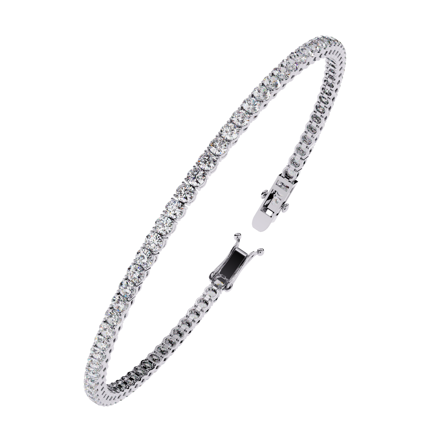 Round Clarity – Lab Diamond Tennis Bracelet in 14K Gold