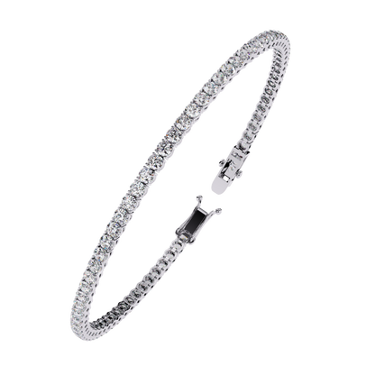 Round Clarity – Lab Diamond Tennis Bracelet in 14K Gold
