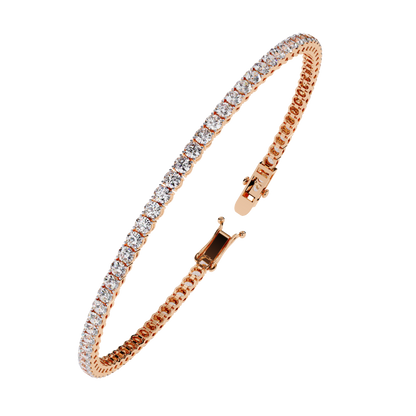 Round Clarity – Lab Diamond Tennis Bracelet in 14K Gold