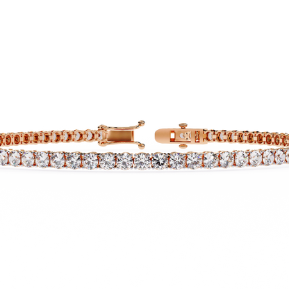 Round Clarity – Diamond Tennis Bracelet in 14K Gold