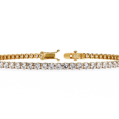Round Clarity – Lab Diamond Tennis Bracelet in 14K Gold