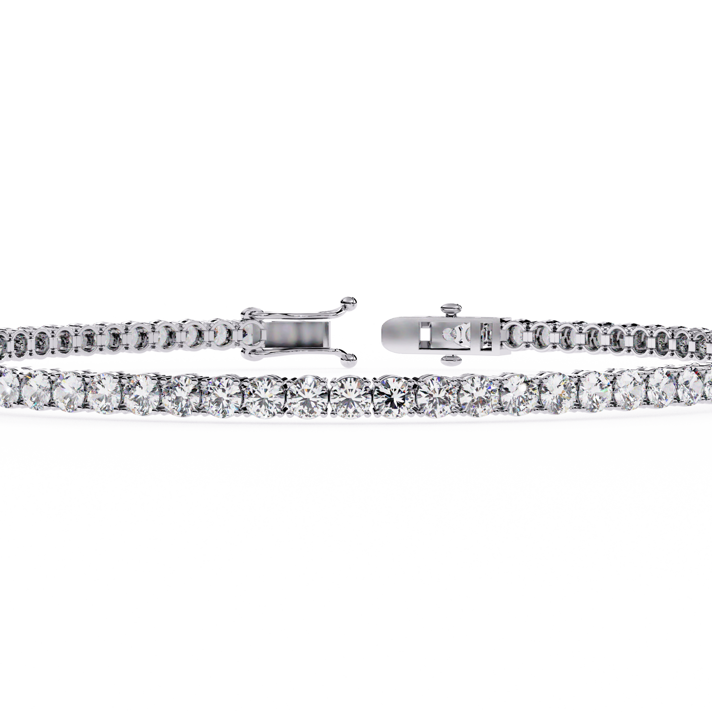 Round Clarity – Lab Diamond Tennis Bracelet in 14K Gold