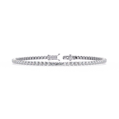 Round Clarity – Lab Diamond Tennis Bracelet in 14K Gold