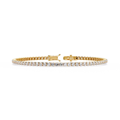 Round Clarity – Lab Diamond Tennis Bracelet in 14K Gold