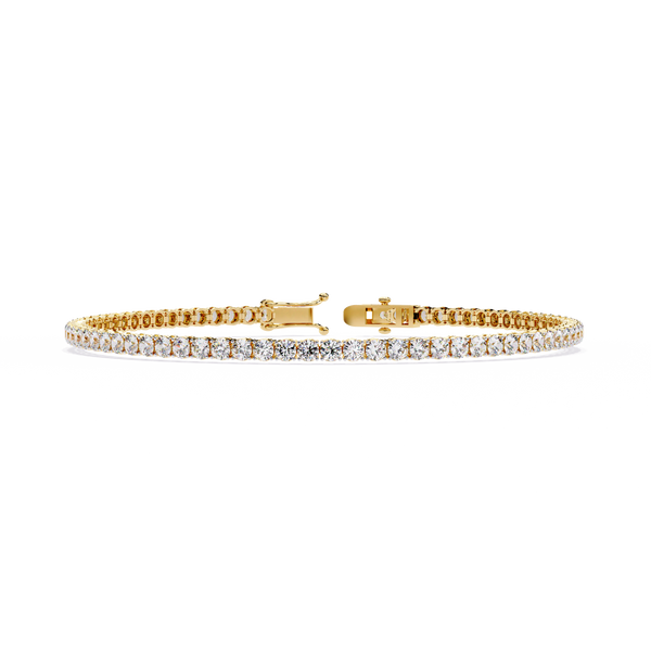 Round Clarity – Diamond Tennis Bracelet in 14K Gold