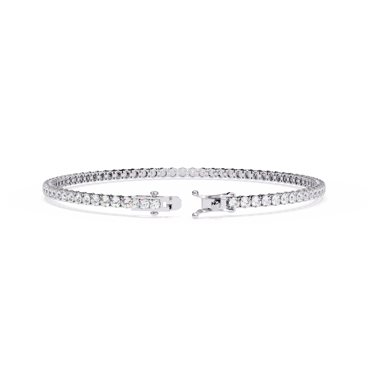 Round Clarity – Lab Diamond Tennis Bracelet in 14K Gold