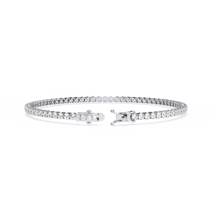 Round Clarity – Lab Diamond Tennis Bracelet in 14K Gold