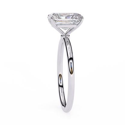Emerald Ascent – Lab Diamond Solitaire Ring with Elevated Setting in 14K Gold