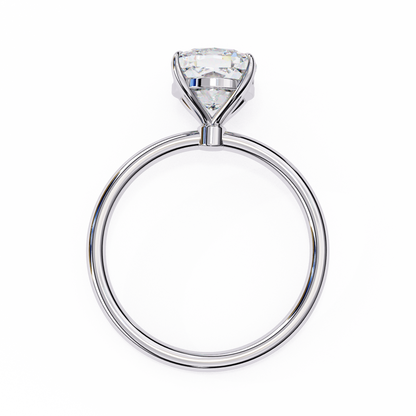 Cushion Rise – Lab Diamond Solitaire Ring in 14K Gold
